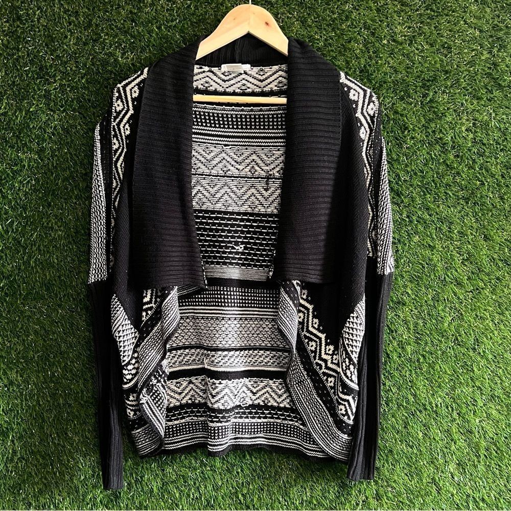 Tribal Waterfall Cocoon Open Knit Cardigan